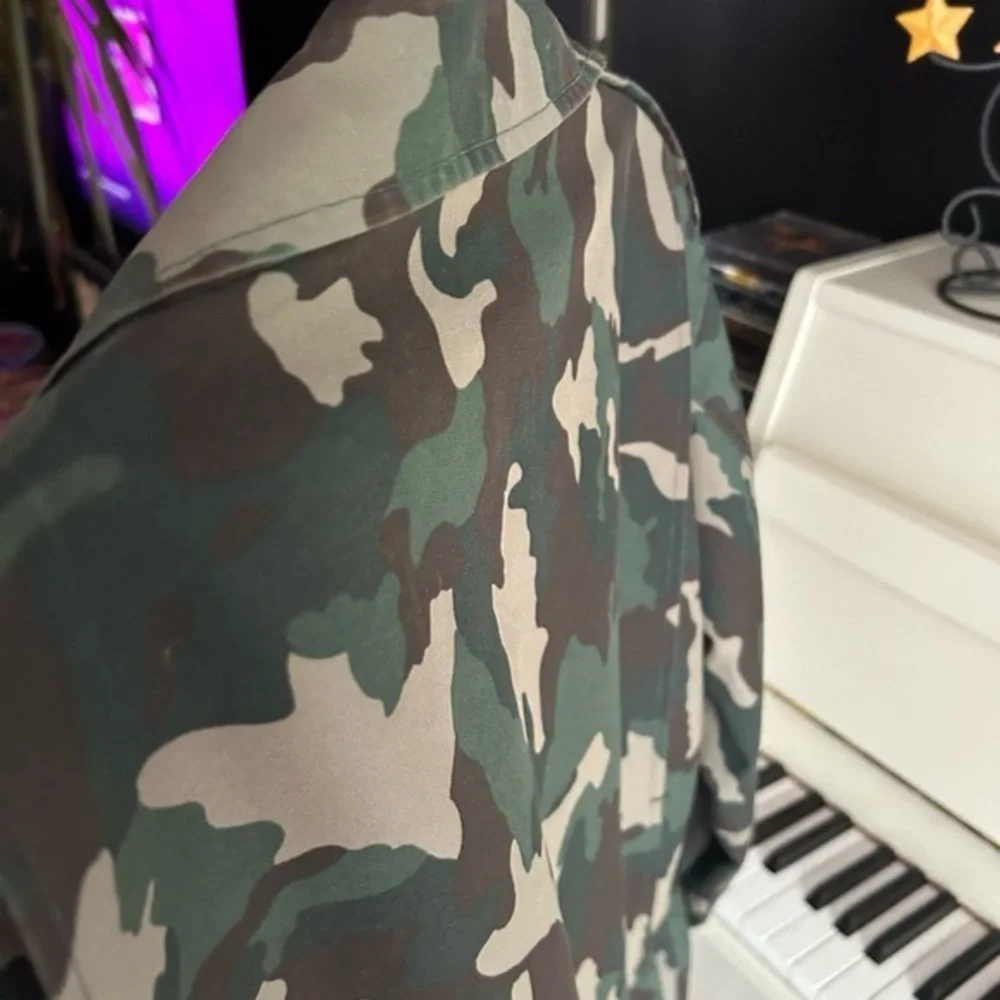 Vintage Camouflage Military Field Jacket 42R XL - Picture 12 of 16